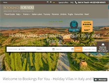 Tablet Screenshot of bookingsforyou.com